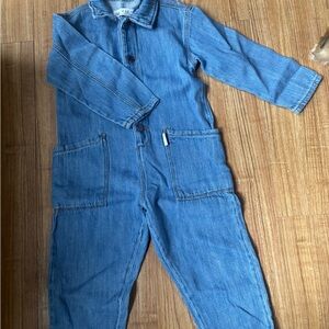 Zara Kids Blue Denim Overalls